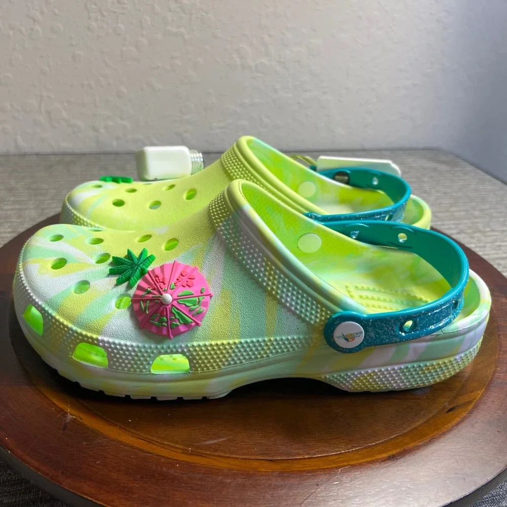 Jimmy Buffet Margaritaville Crocs X Mens 9 Woman 11 Shoes Tropical Bottle Opener